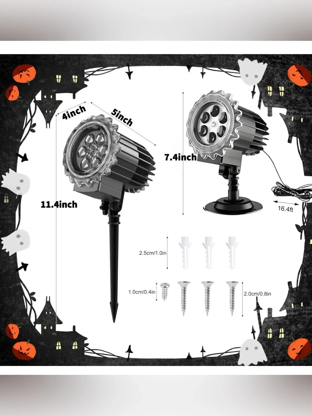 Halloween Haunted House Outddor Indoor Projector Light - Red & Green